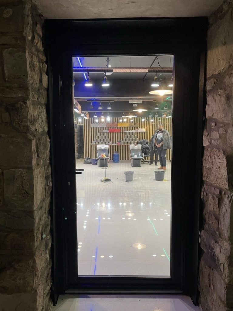 fully glazed pvc door installation